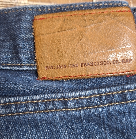 GAP Men’s Premium Boot‎ Fit Jeans 34x30 Blue Denim Classic Stretch Wiskering - Picture 7 of 11